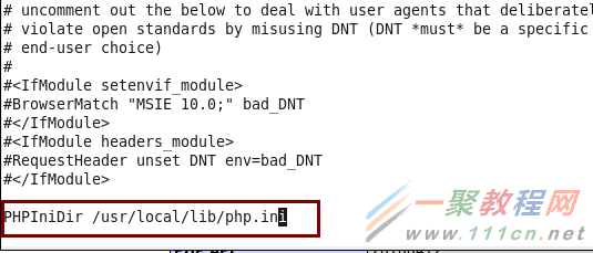 修改配置：添加php.ini位置